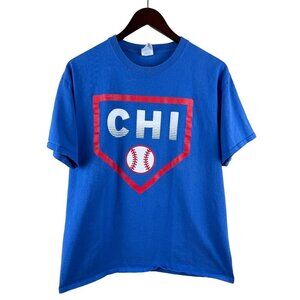 Chicago Cubs Baseball MLB Short Sleeve Home Plate T-Shirt Men's Size Large